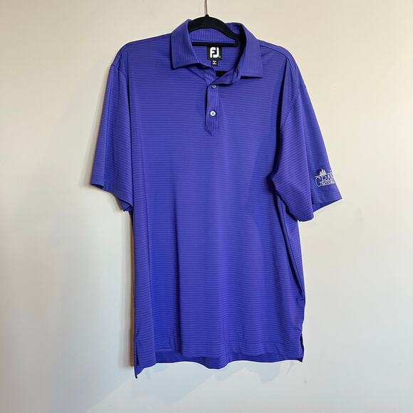 Lot of 2 Foot Joy Golf Polo Shirts Vibrant Purple Pink Grand National Large - Picture 6 of 9